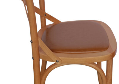 X-back Chairs with Leather Seat